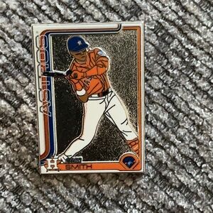 Topps Gold and Orange Baseball Pin